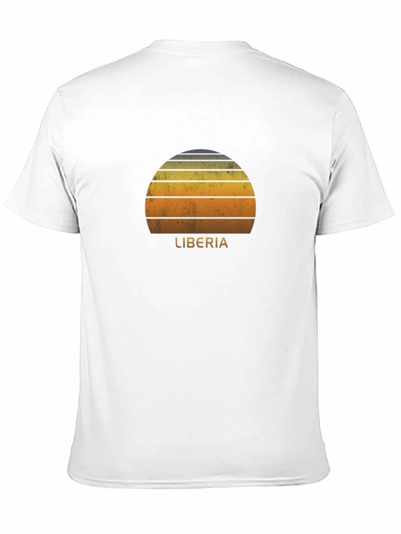 Retro Liberia Sunset Graphic T-Shirt