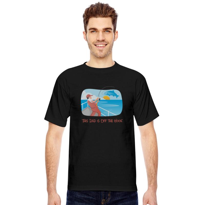 his Dad Is Off The Hook Dads Fishing T-Shirt
