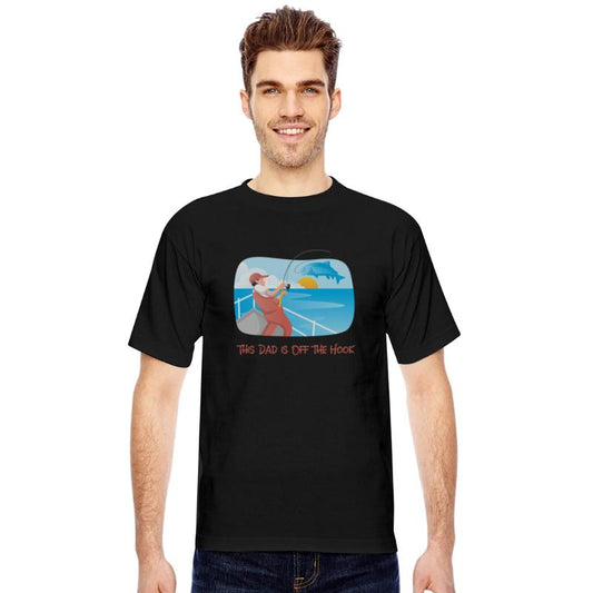 his Dad Is Off The Hook Dads Fishing T-Shirt