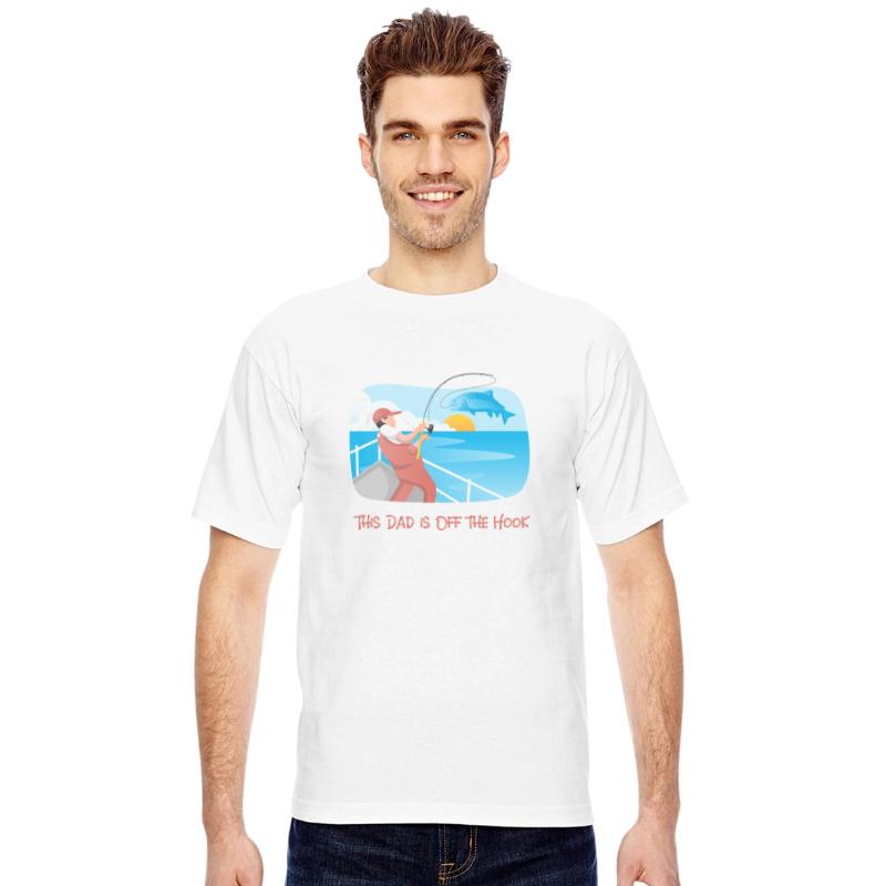 his Dad Is Off The Hook Dads Fishing T-Shirt