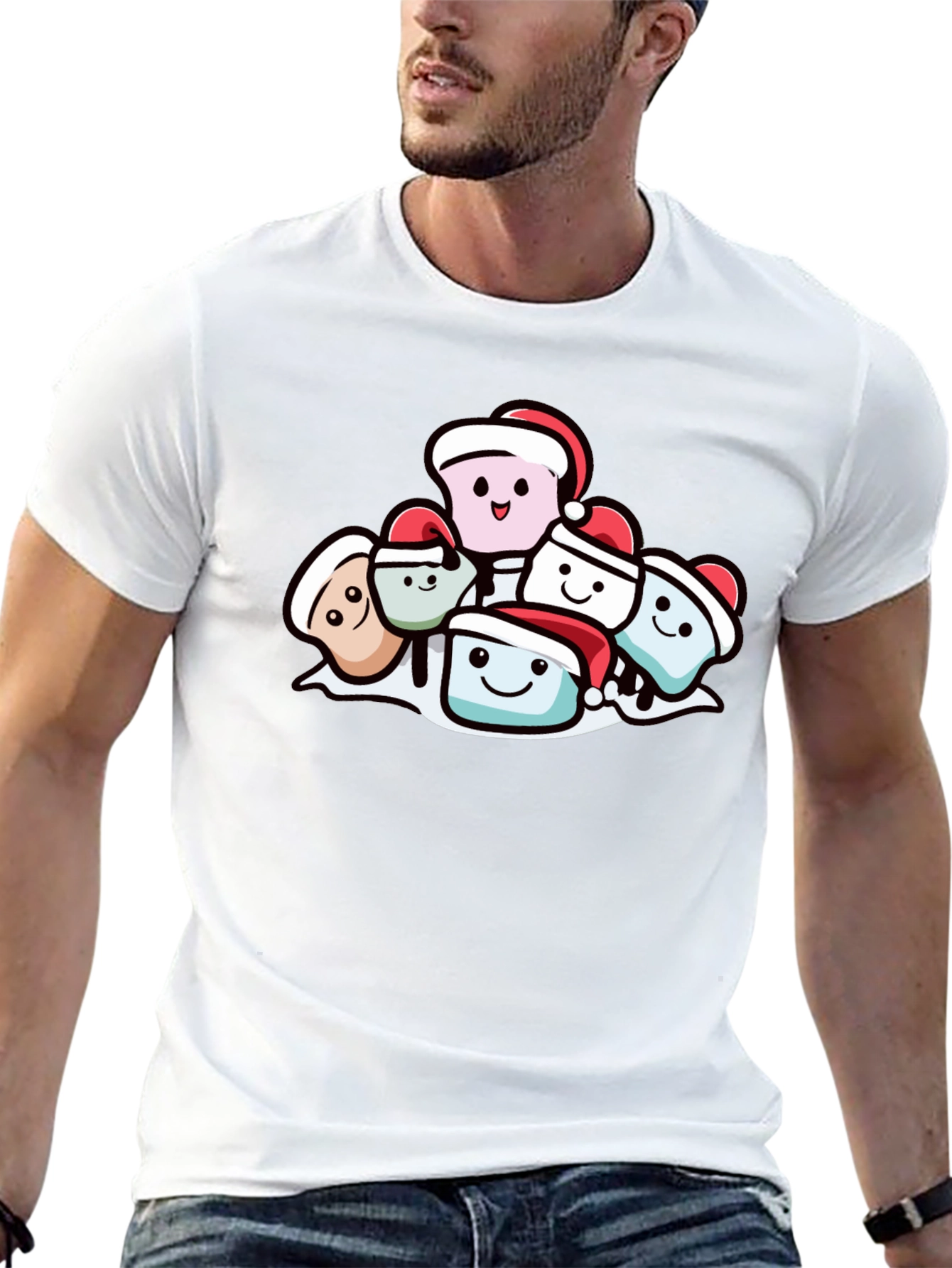 Festive Marshmallow Santa T-Shirt