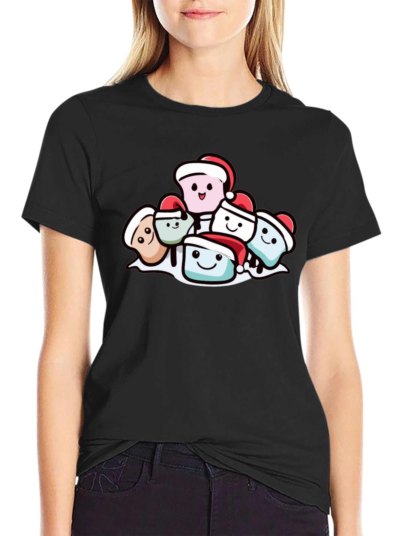 Festive Marshmallow Santa T-Shirt