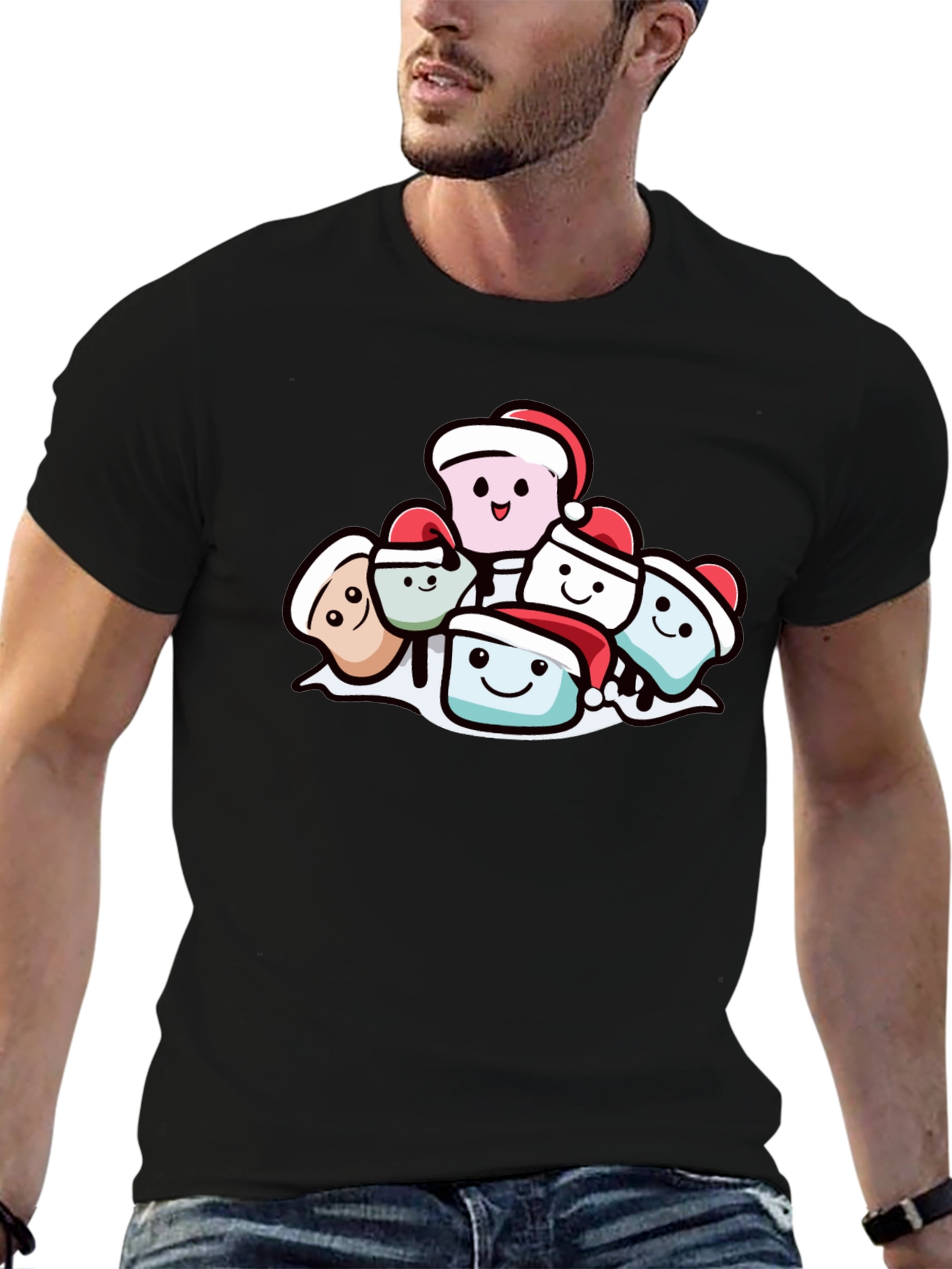 Festive Marshmallow Santa T-Shirt