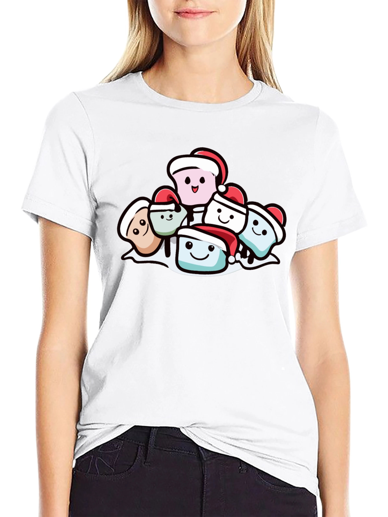Festive Marshmallow Santa T-Shirt