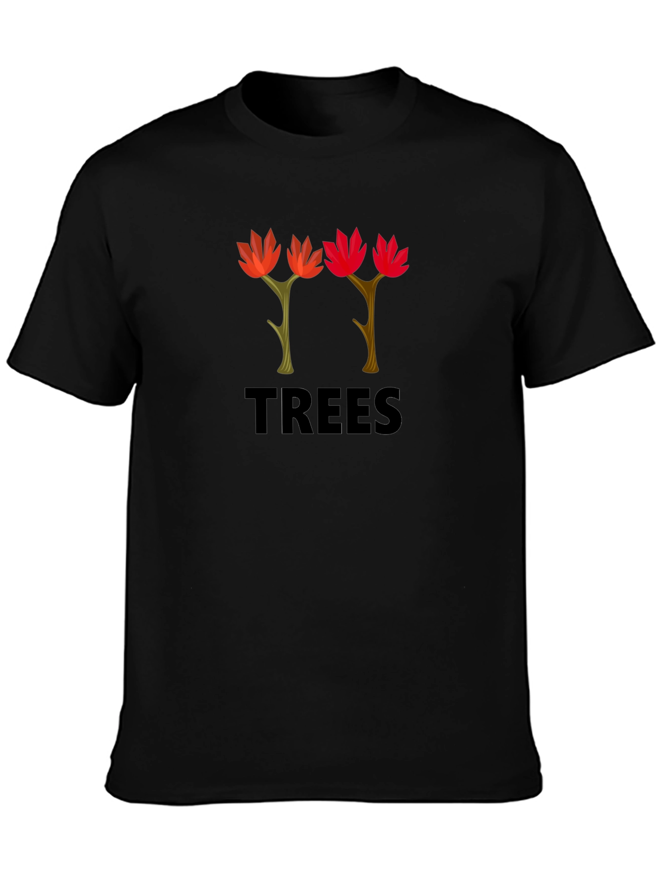 Trees Graphic T-Shirt - Black Cotton Tee