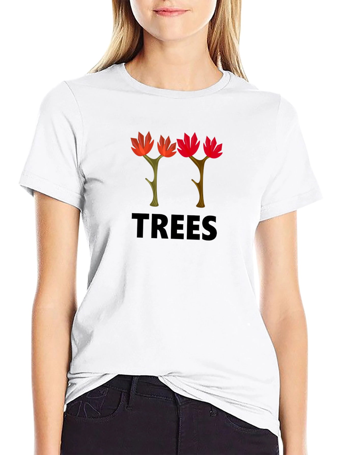 Trees Graphic T-Shirt - Black Cotton Tee