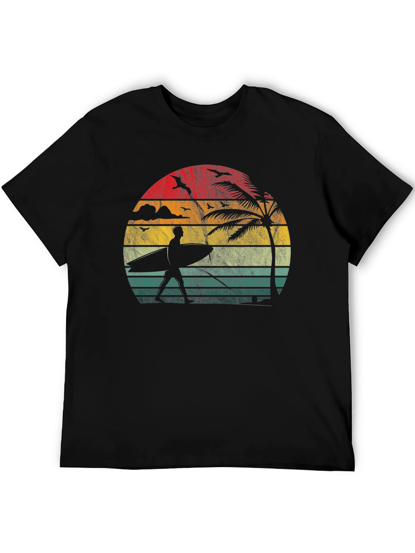 Retro Sunset Surfer T-Shirt