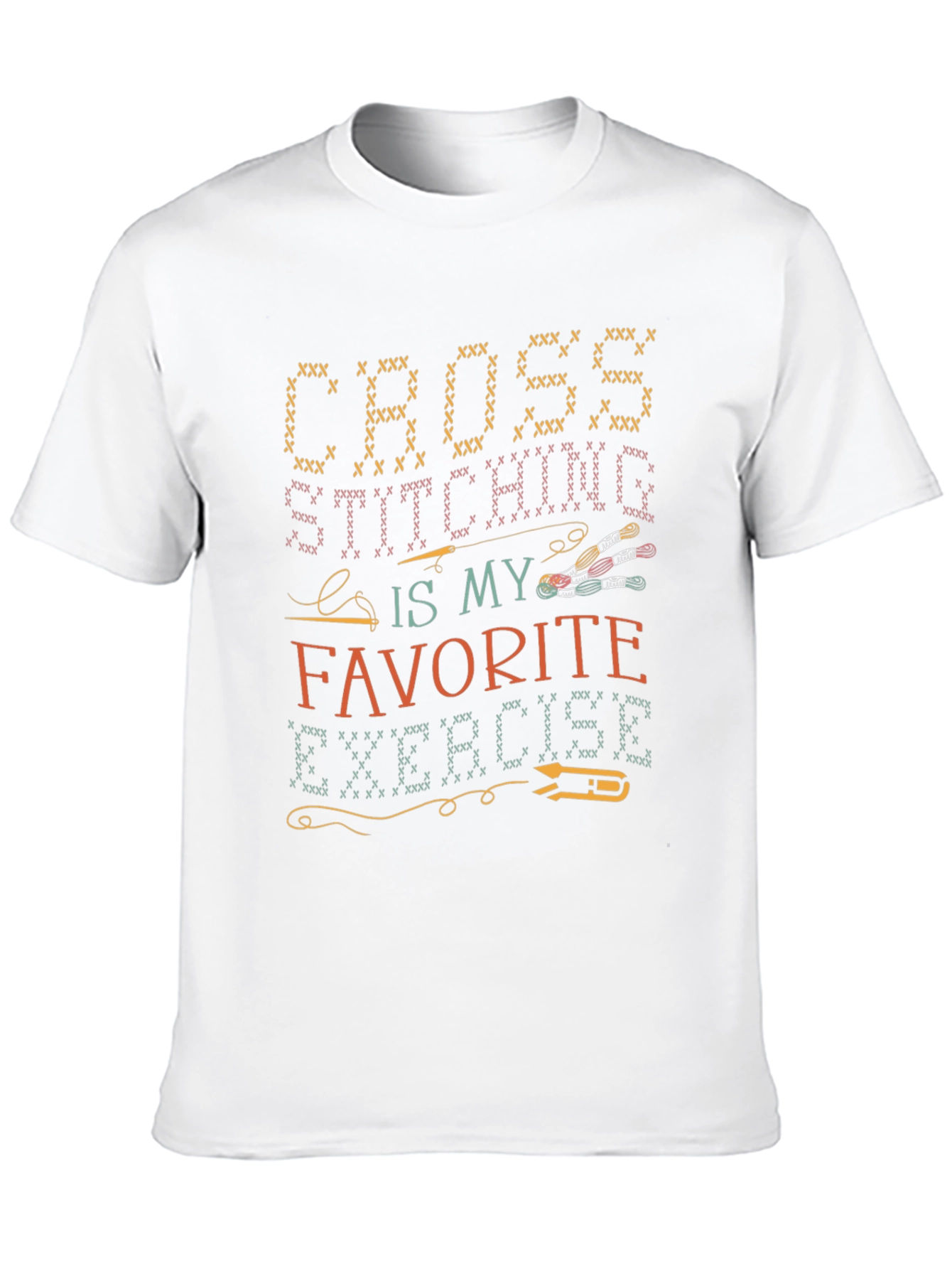 Cross Stitching Favorite Exercise T-Shirt