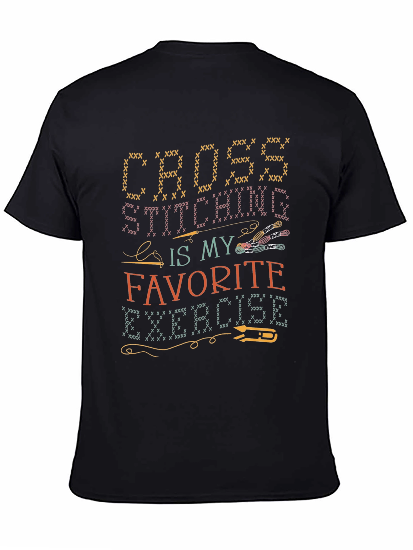 Cross Stitching Favorite Exercise T-Shirt