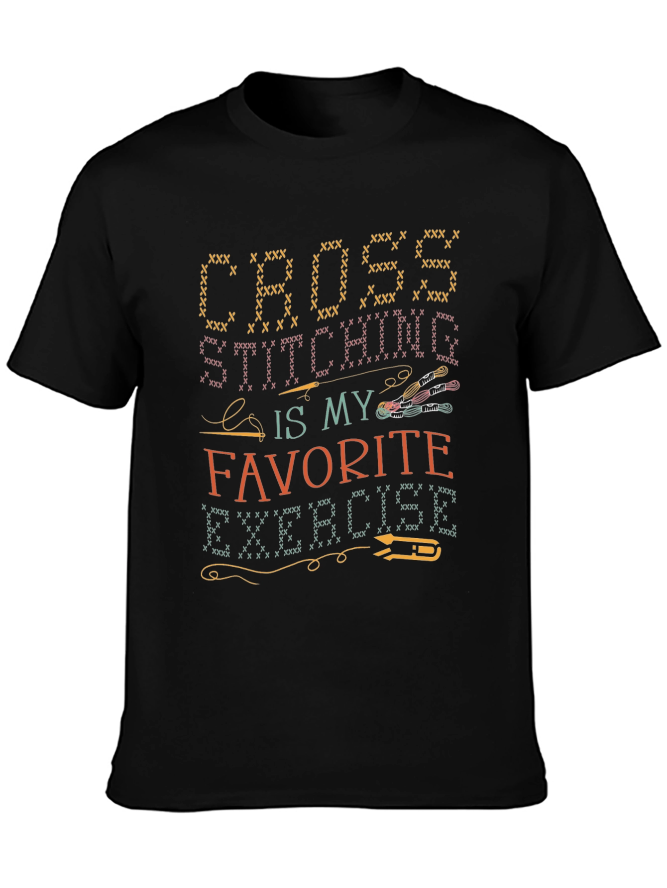 Cross Stitching Favorite Exercise T-Shirt