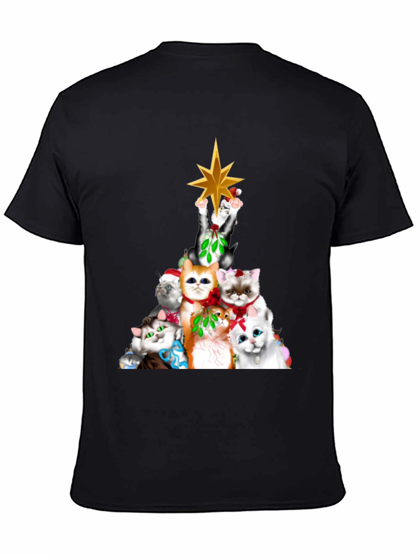 Festive Cat Christmas Tree T-Shirt