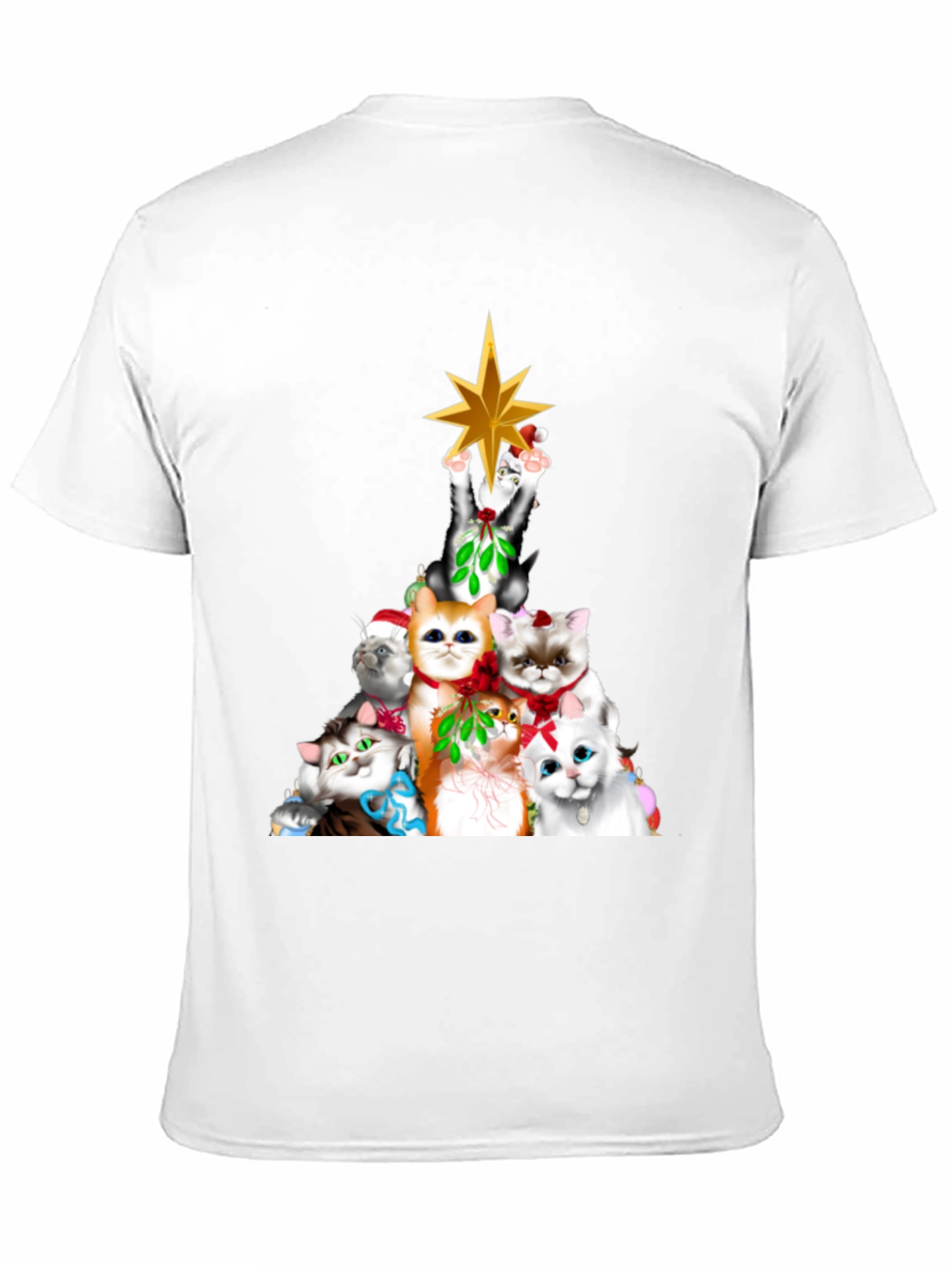 Festive Cat Christmas Tree T-Shirt