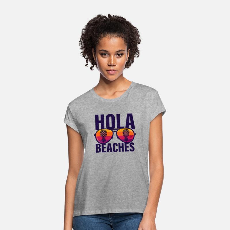 Hola Beaches Upside Down Pineapple Swinger T Shirt