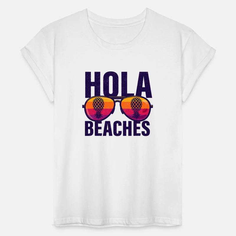 Hola Beaches Upside Down Pineapple Swinger T Shirt
