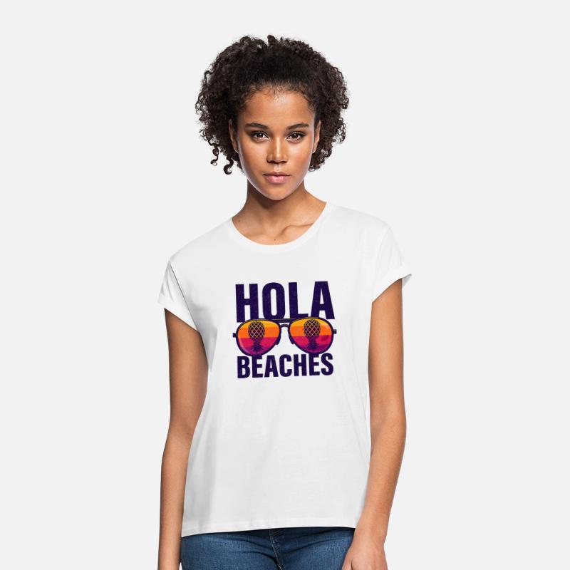 Hola Beaches Upside Down Pineapple Swinger T Shirt