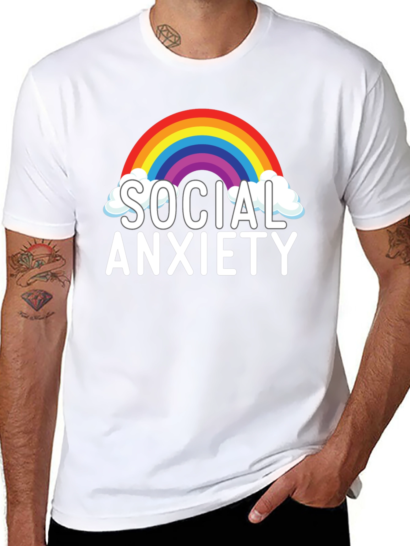 Social Anxiety Rainbow T-Shirt