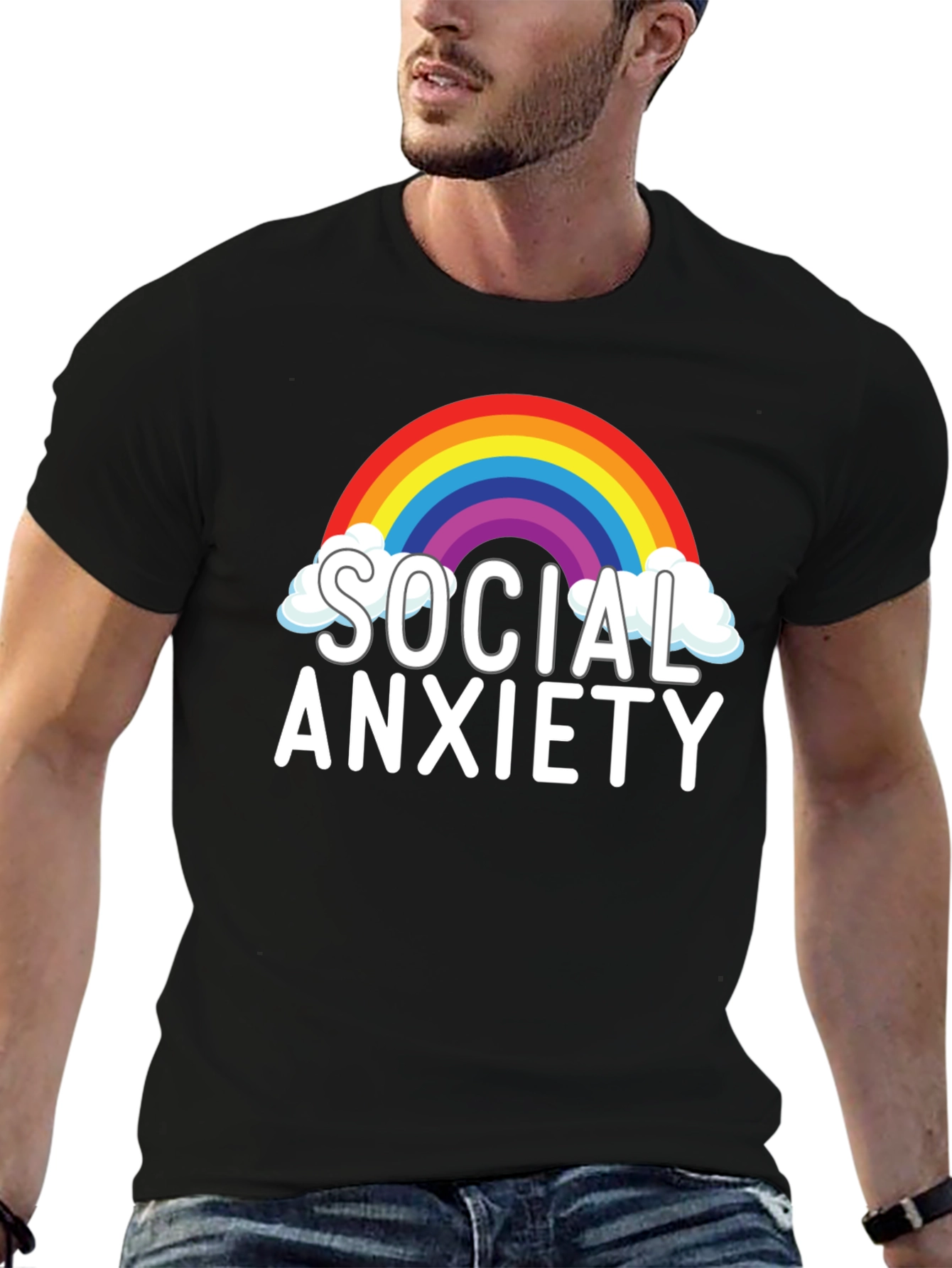 Social Anxiety Rainbow T-Shirt
