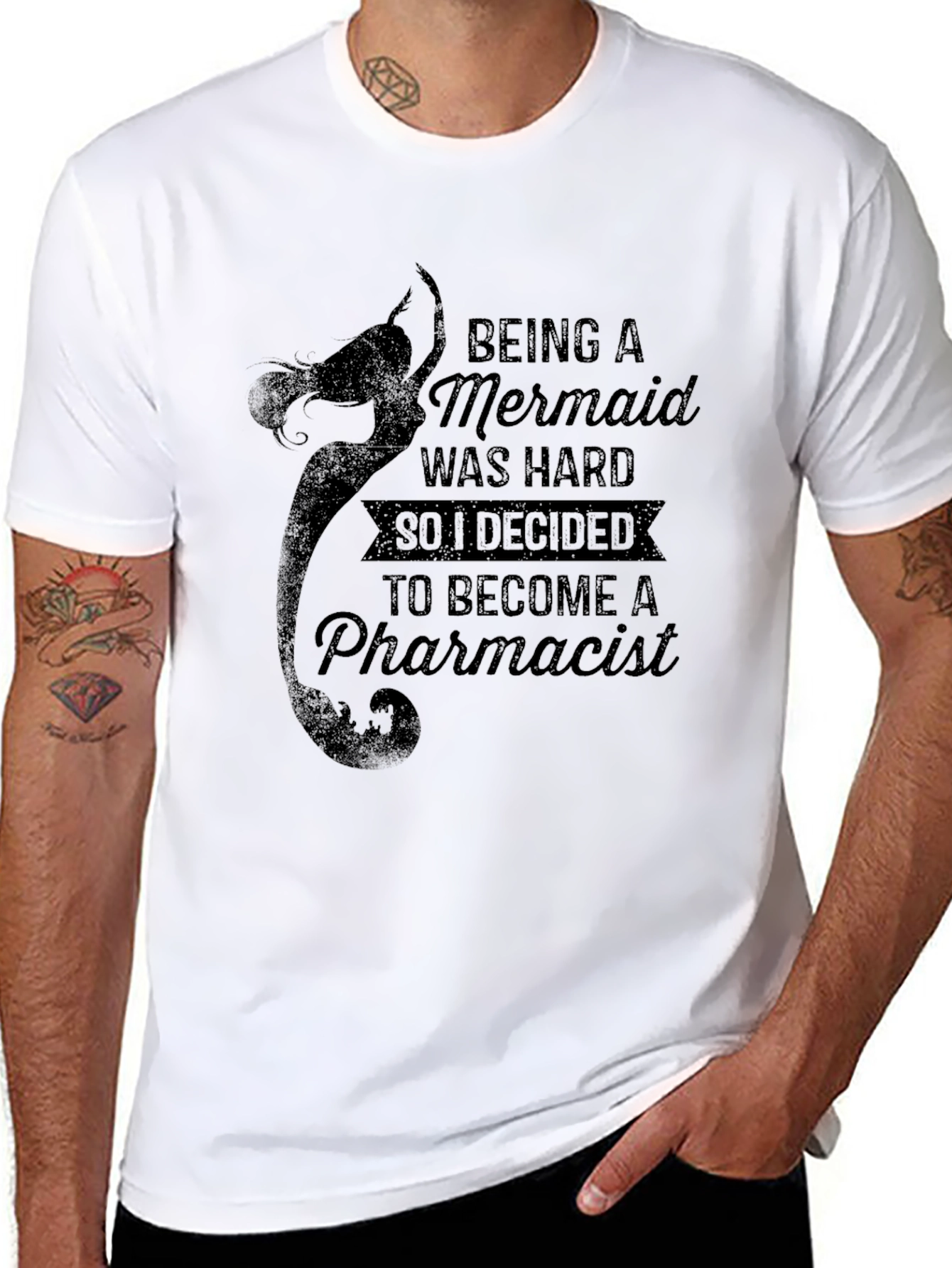Being a Mermaid Pharmacist Graphic T-Shirt