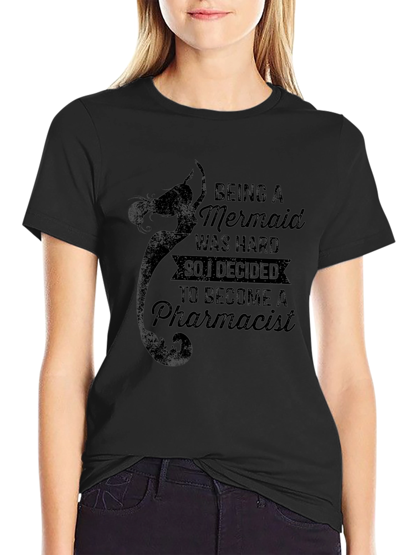 Being a Mermaid Pharmacist Graphic T-Shirt