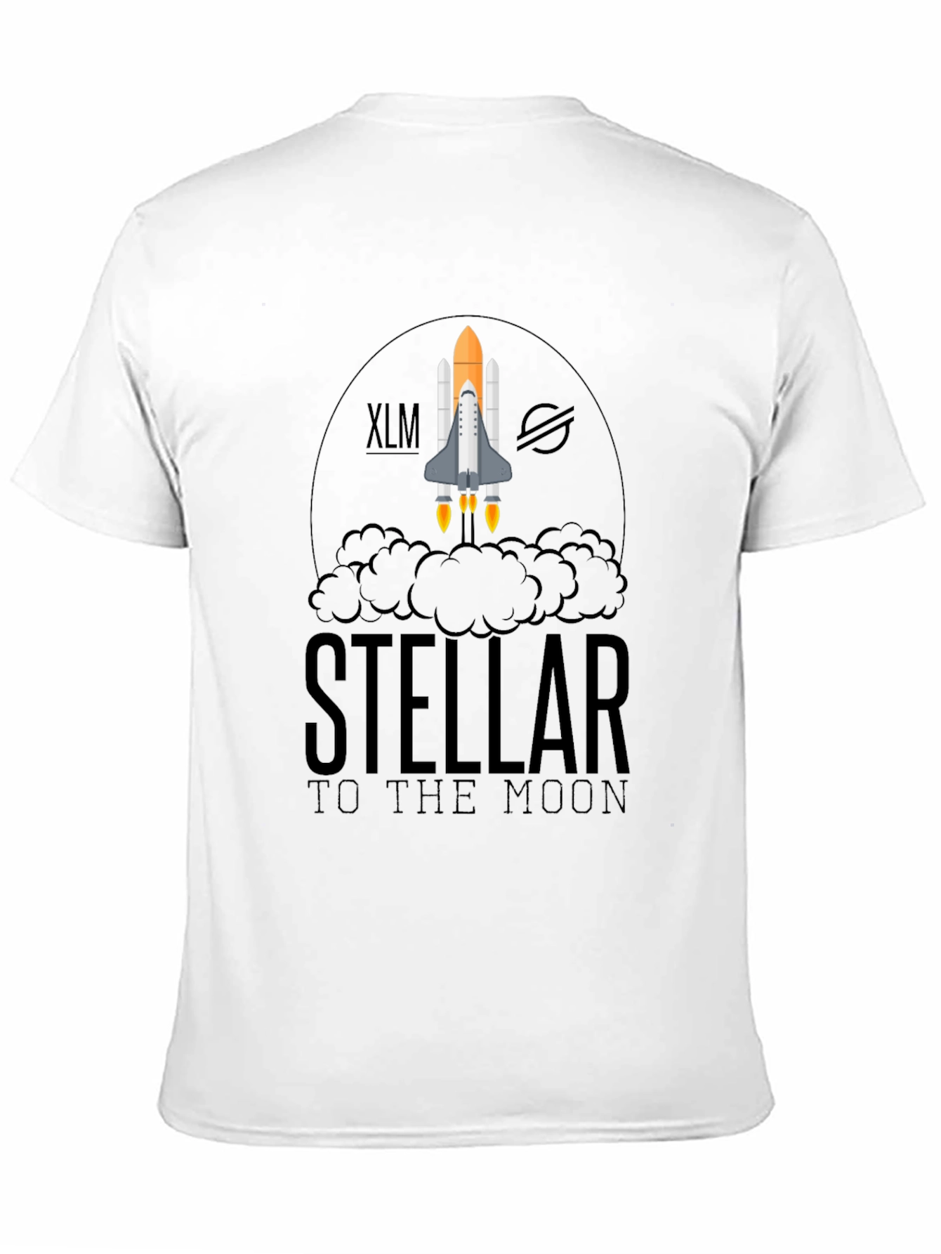 Stellar XLM to the Moon Black T-Shirt