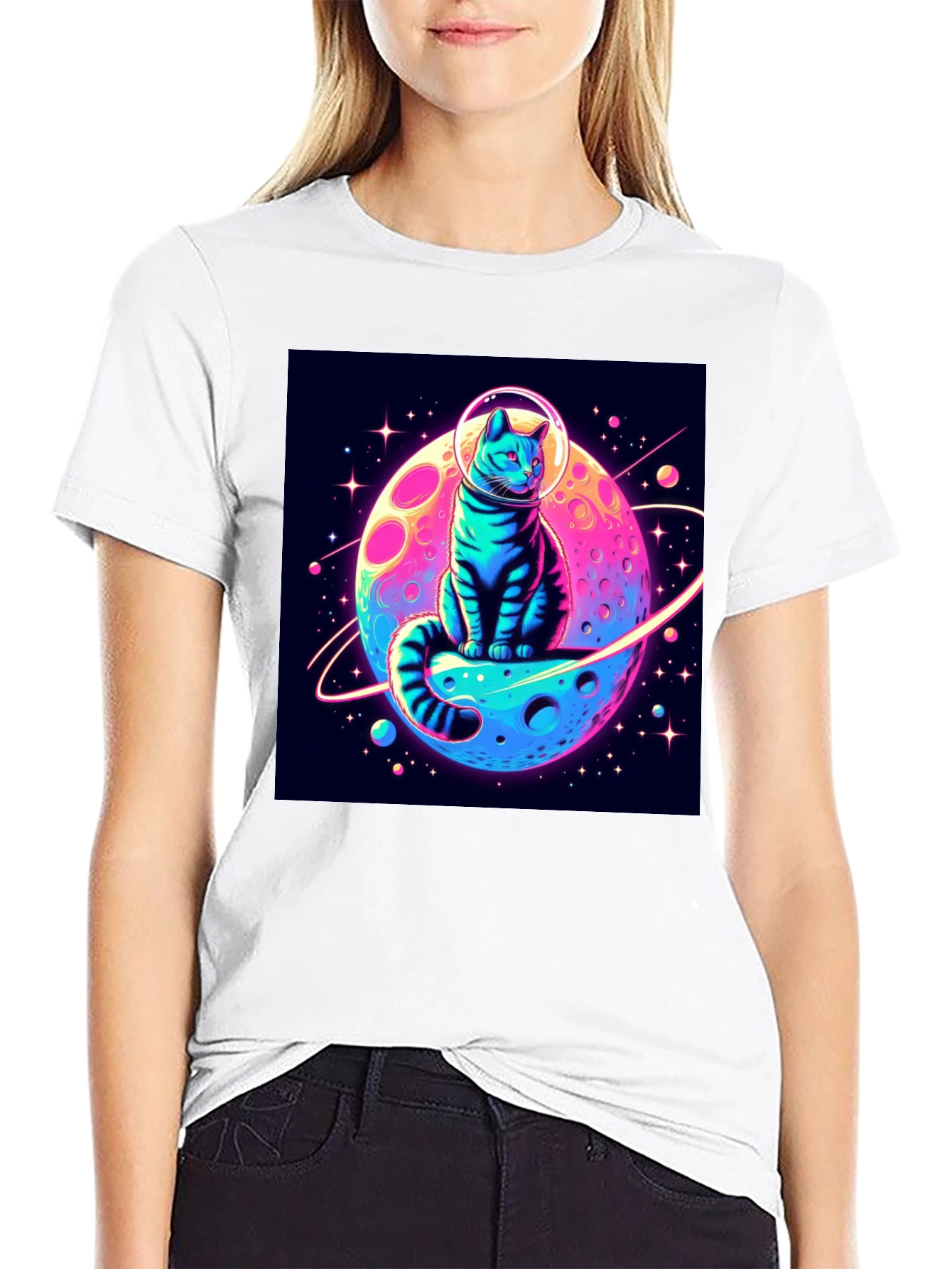 Cosmic Cat T-Shirt - Space Adventure Tee
