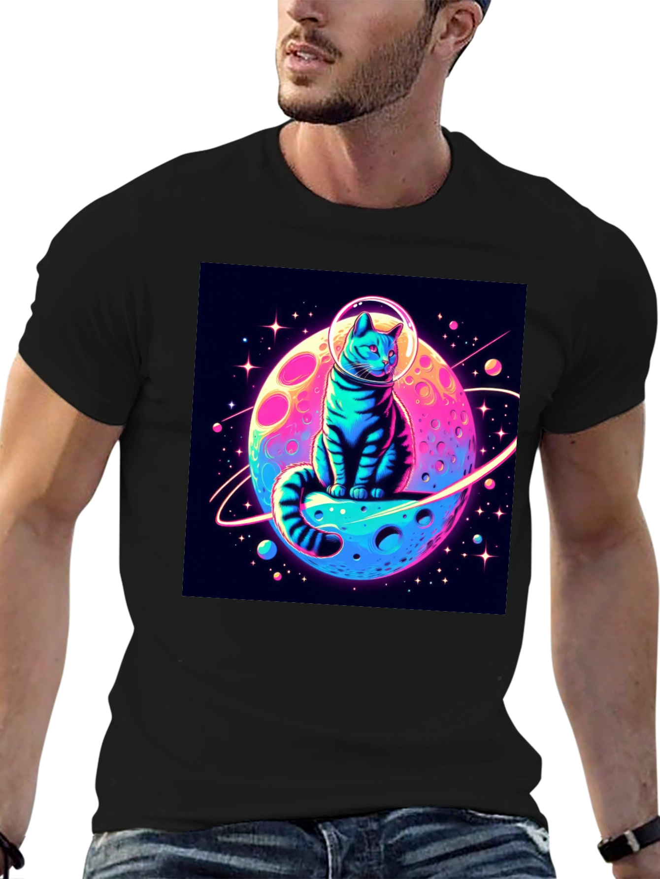 Cosmic Cat T-Shirt - Space Adventure Tee