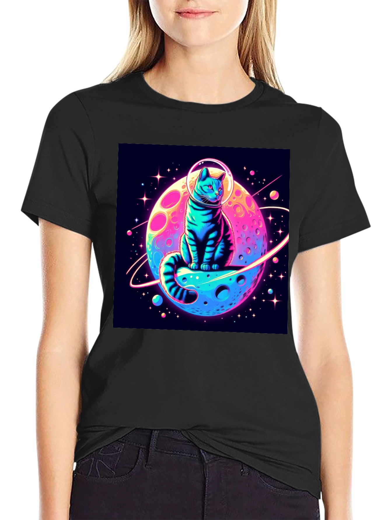 Cosmic Cat T-Shirt - Space Adventure Tee