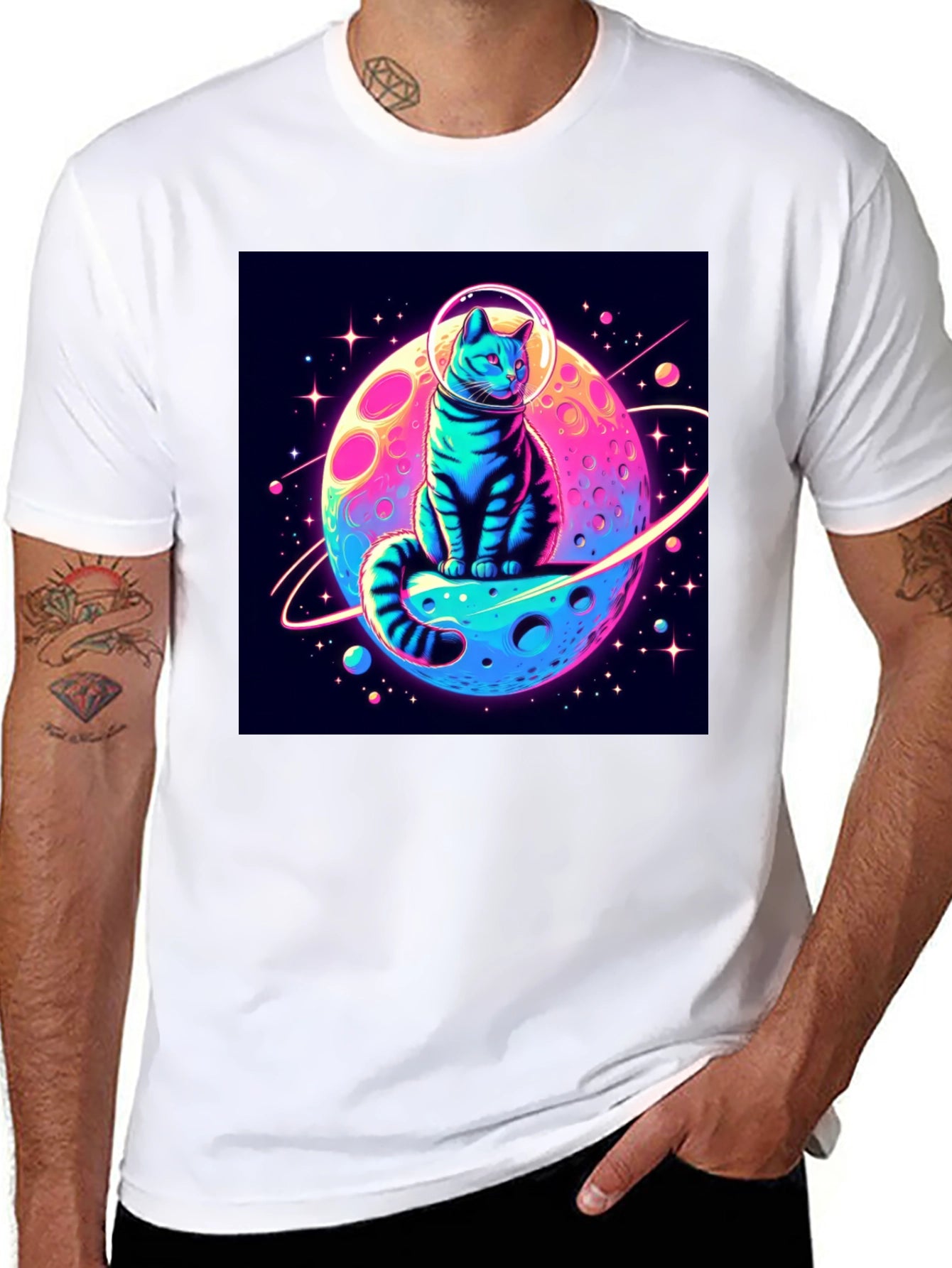 Cosmic Cat T-Shirt - Space Adventure Tee