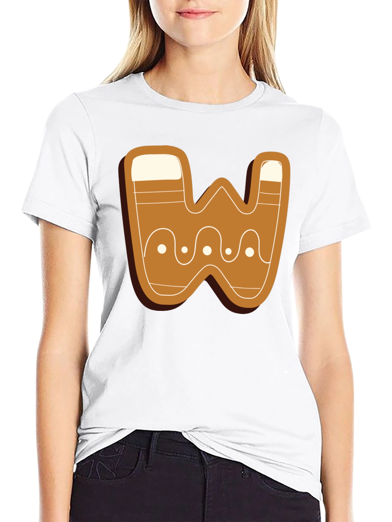 Gingerbread Letter W T-Shirt