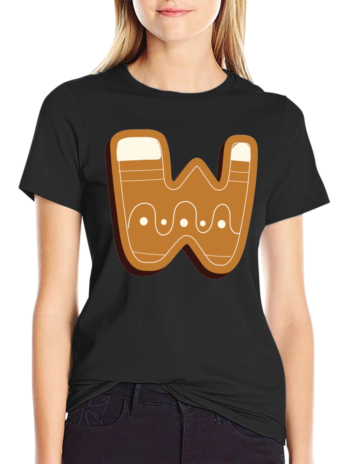 Gingerbread Letter W T-Shirt