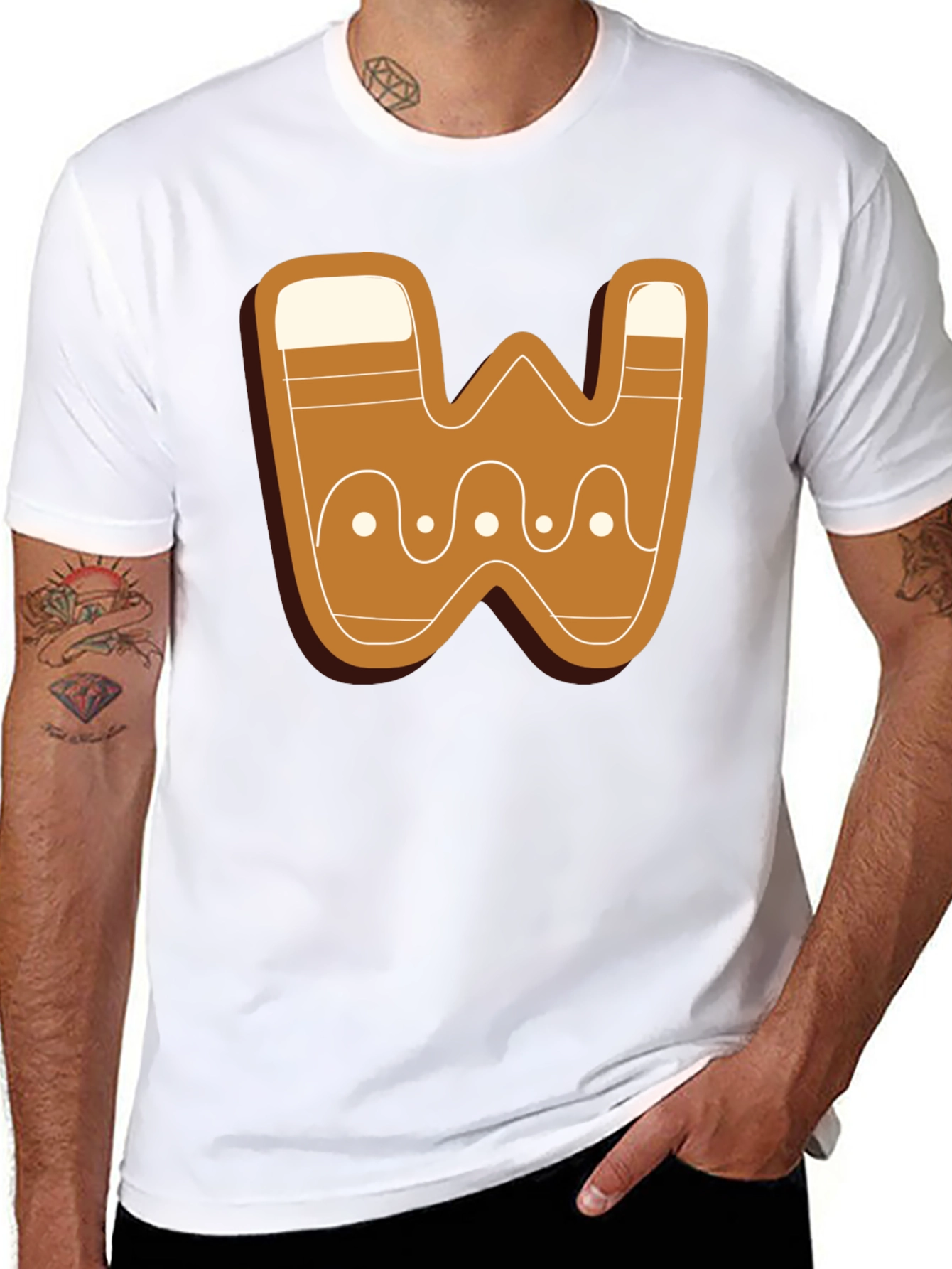 Gingerbread Letter W T-Shirt