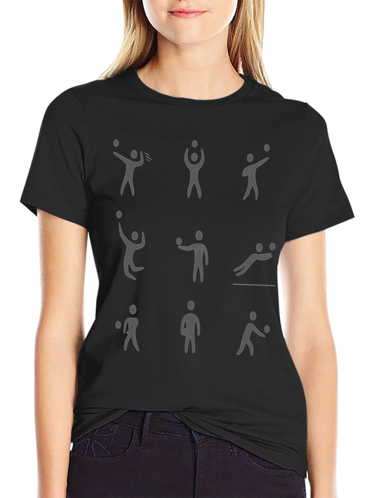Stick Figure Juggling T-Shirt - Black