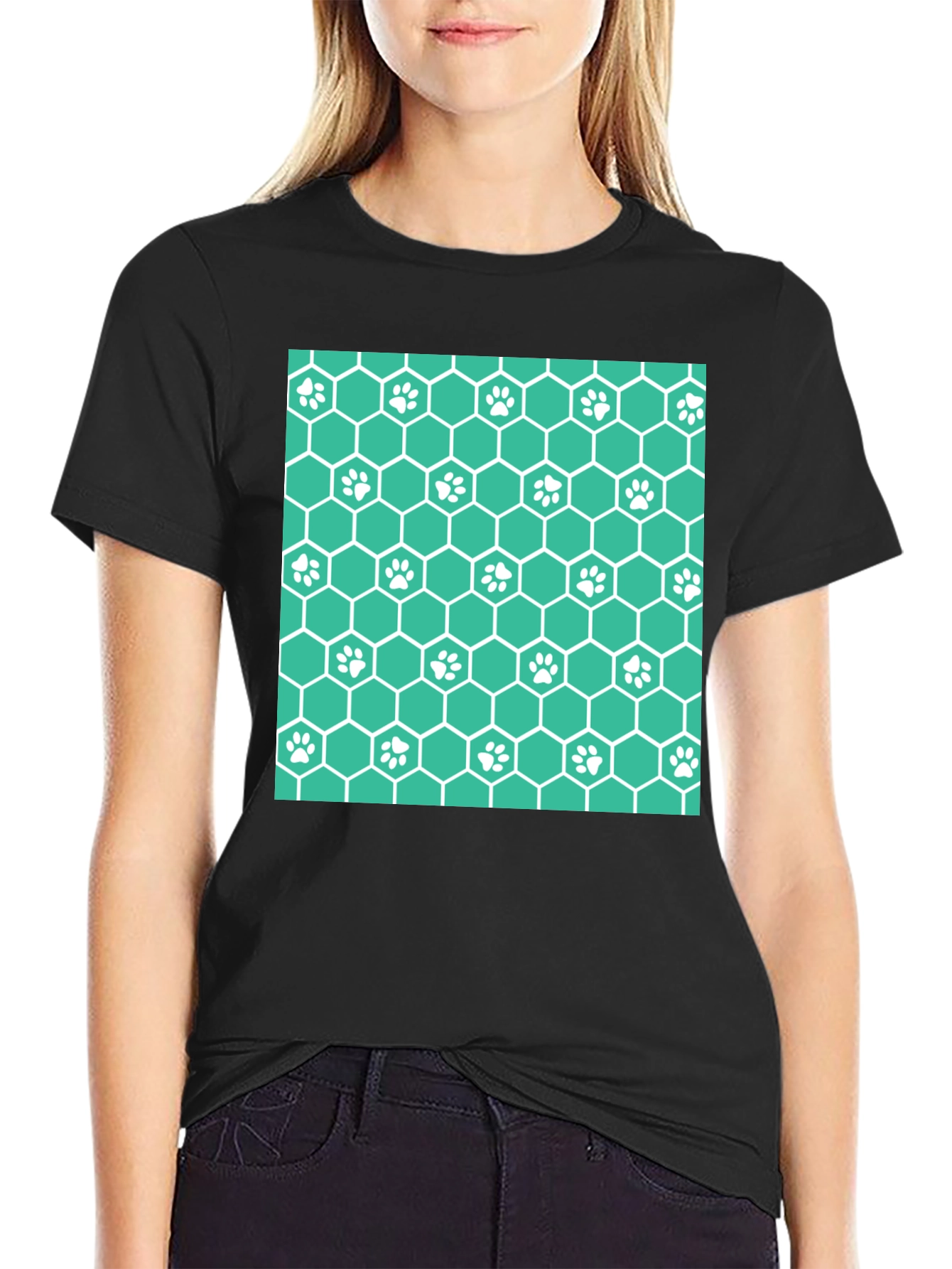 Paw Print Honeycomb T-Shirt