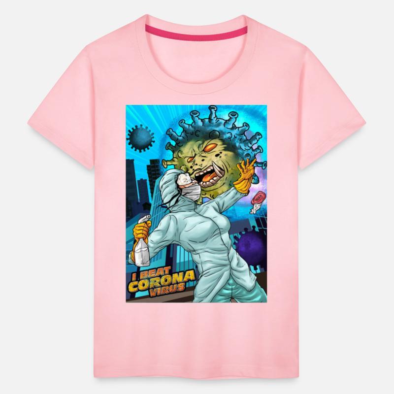 I Beat Corona Virus shirt Rock Band T-Shirt Adults