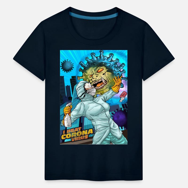 I Beat Corona Virus shirt Rock Band T-Shirt Adults