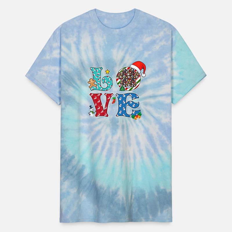 I Love Dog Dog Paw Print Christmas