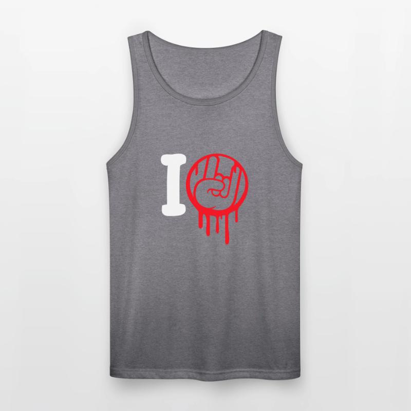 I Love Heavy Metal Hard Rock Music Graffiti Heart