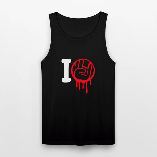 I Love Heavy Metal Hard Rock Music Graffiti Heart