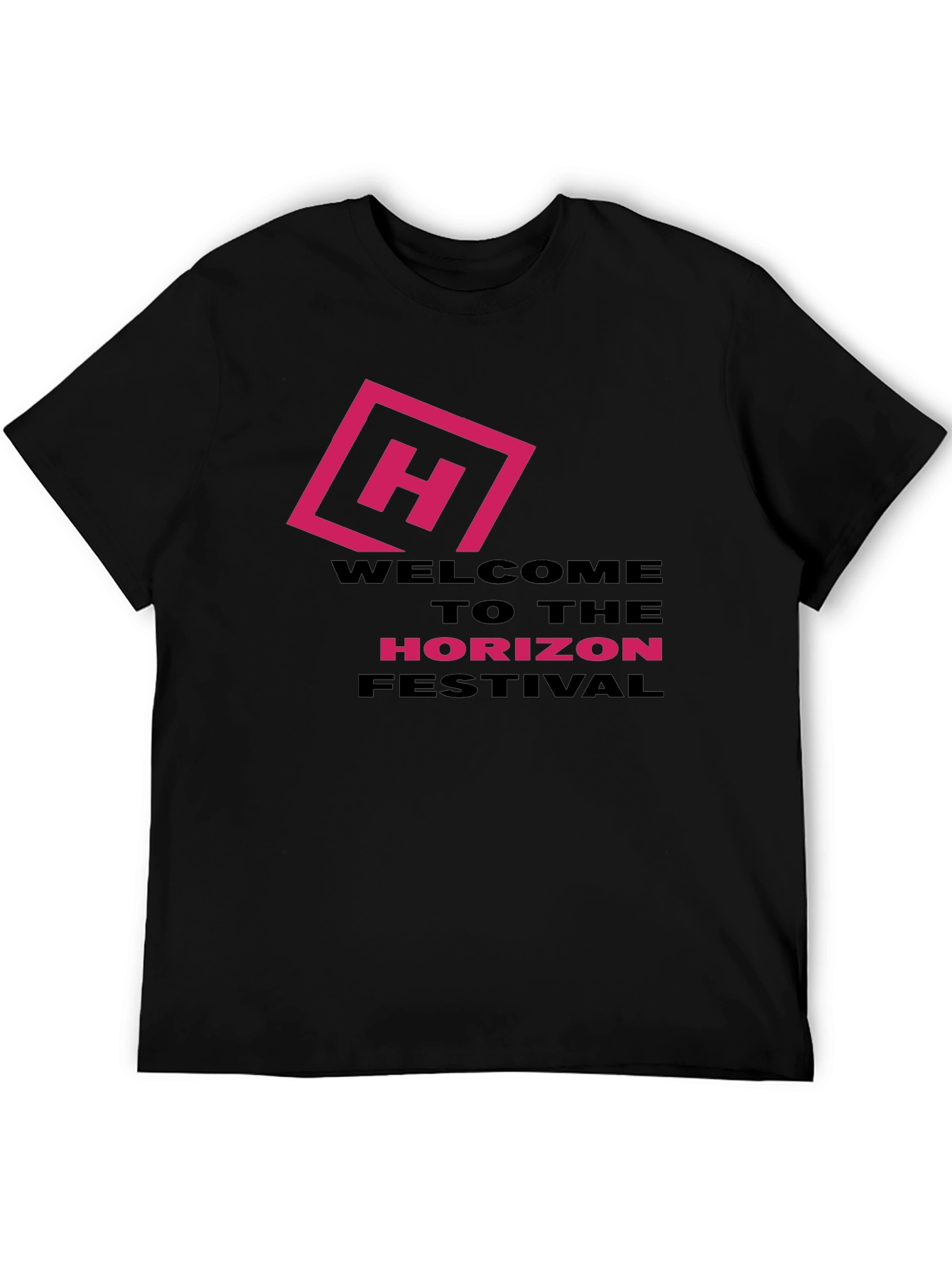 Horizon Festival Graphic Tee - Black Cotton