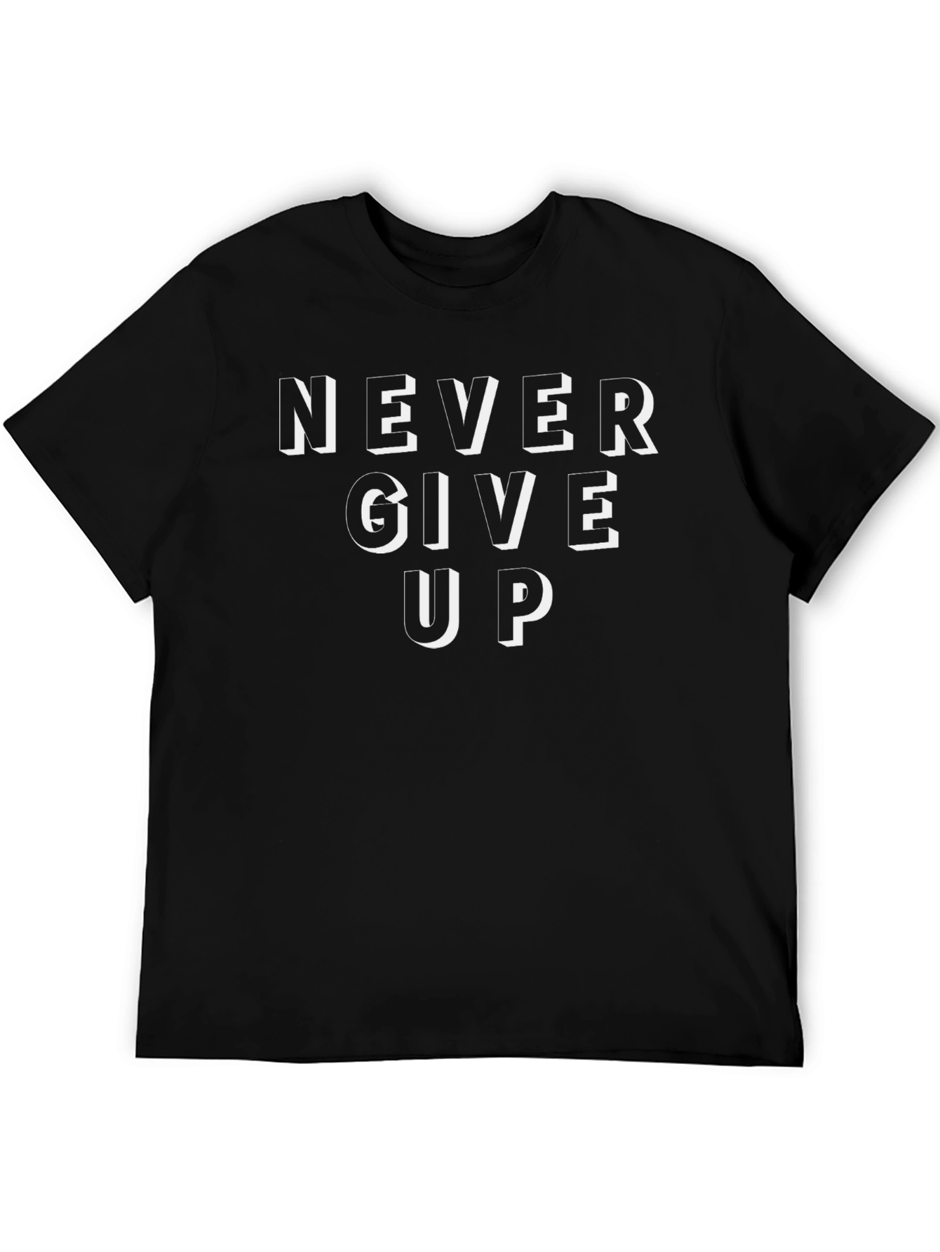 Never Give Up Graphic Tee - Inspiring Menswear