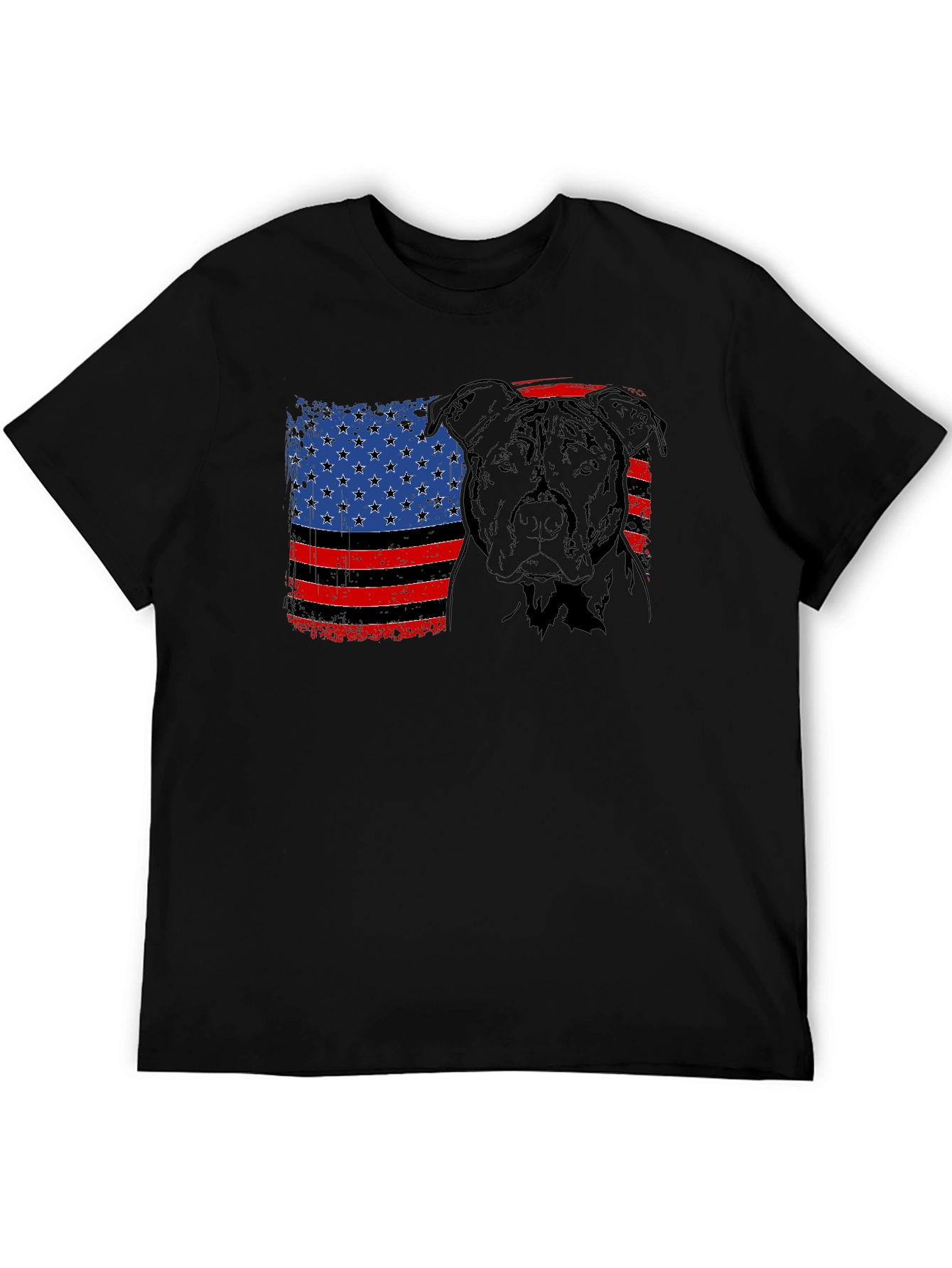 Patriotic Pitbull Flag T-Shirt – American Dog Lover Graphic Tee Gift