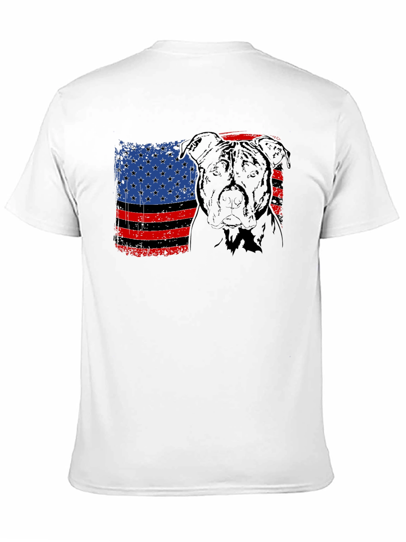 Patriotic Pitbull Flag T-Shirt – American Dog Lover Graphic Tee Gift