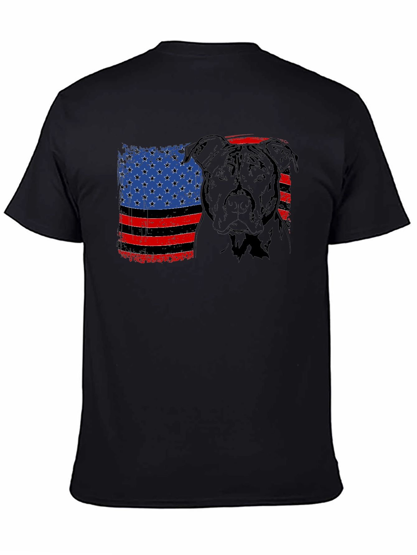 Patriotic Pitbull Flag T-Shirt – American Dog Lover Graphic Tee Gift
