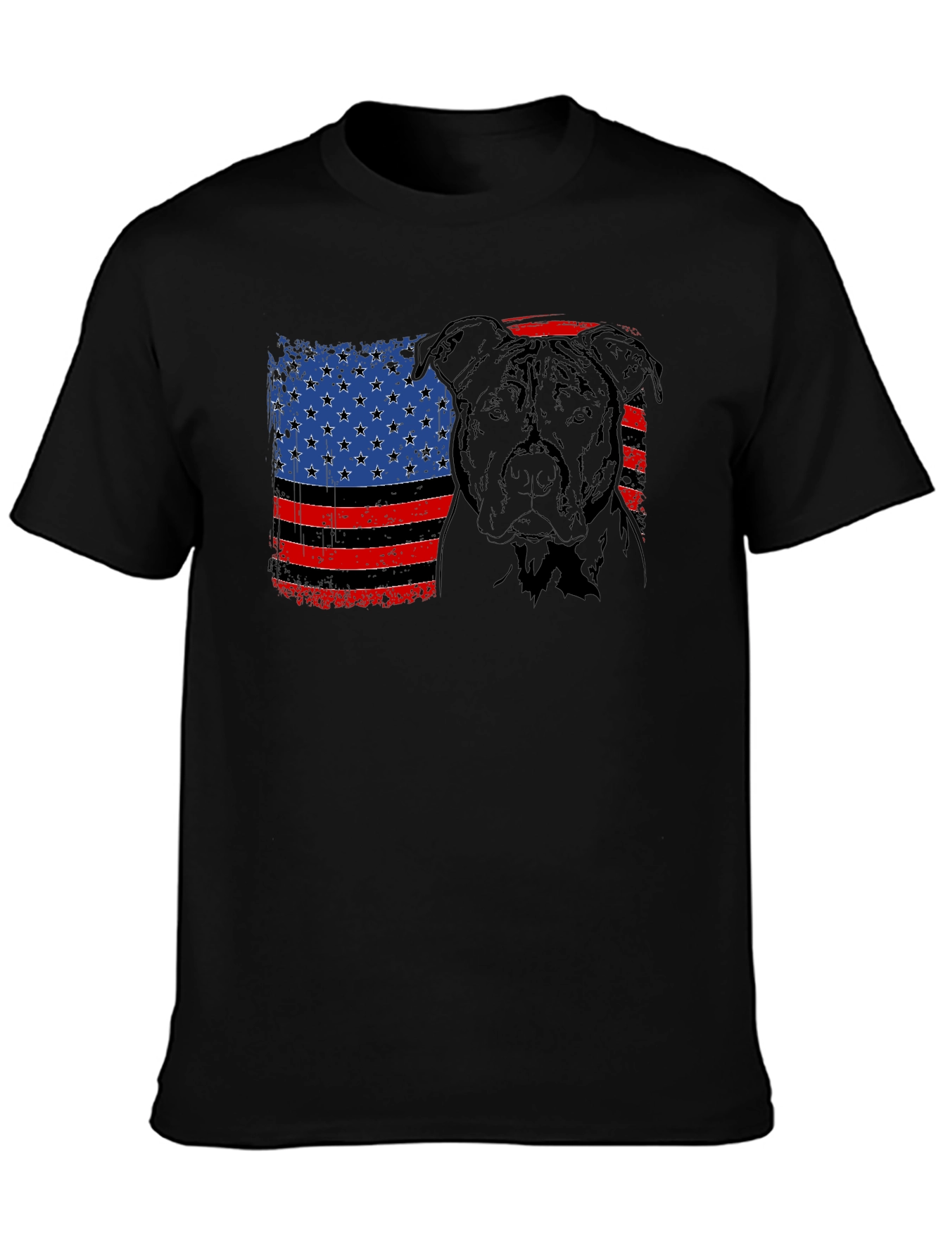 Patriotic Pitbull Flag T-Shirt – American Dog Lover Graphic Tee Gift