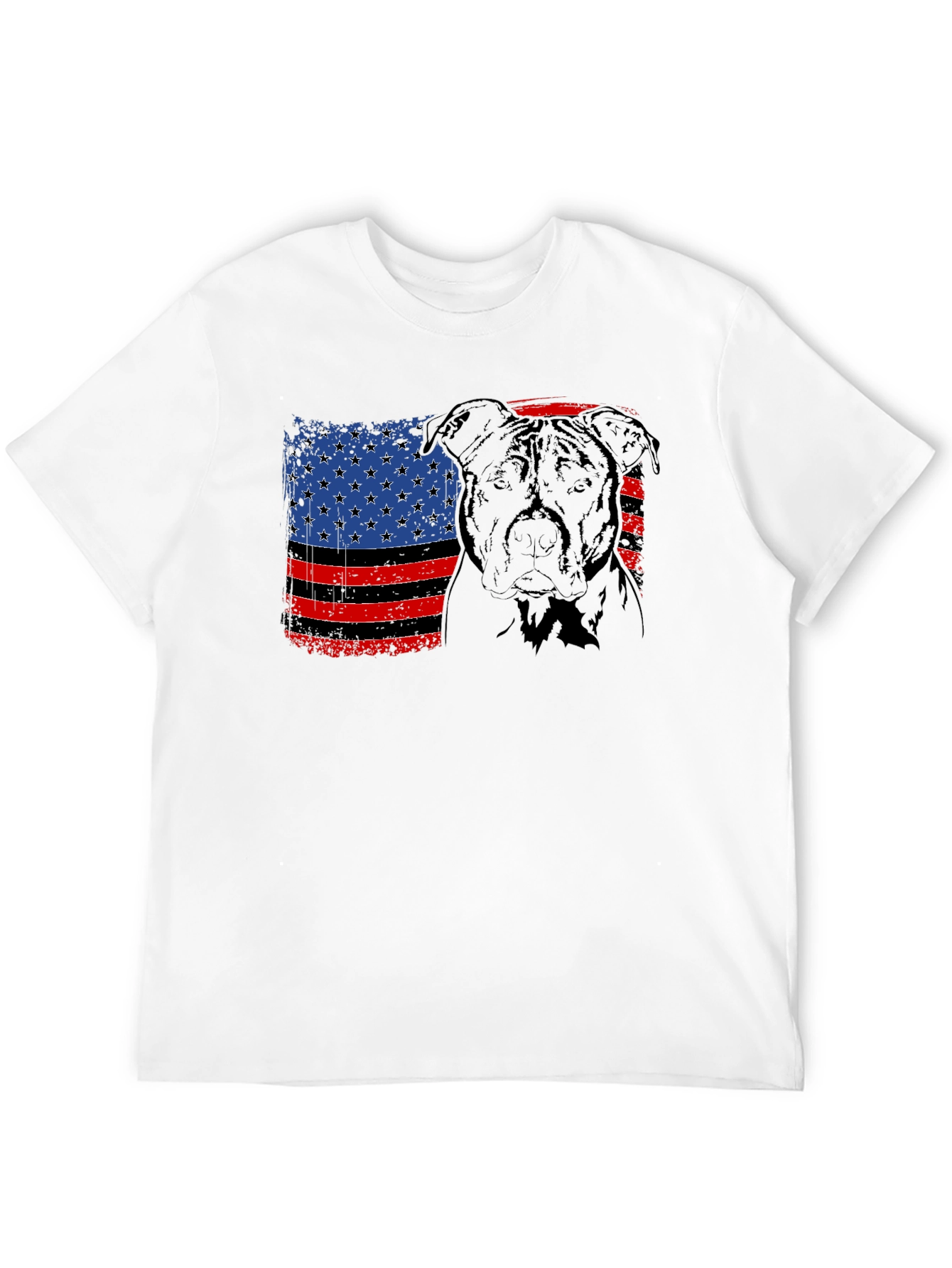 Patriotic Pitbull Flag T-Shirt – American Dog Lover Graphic Tee Gift