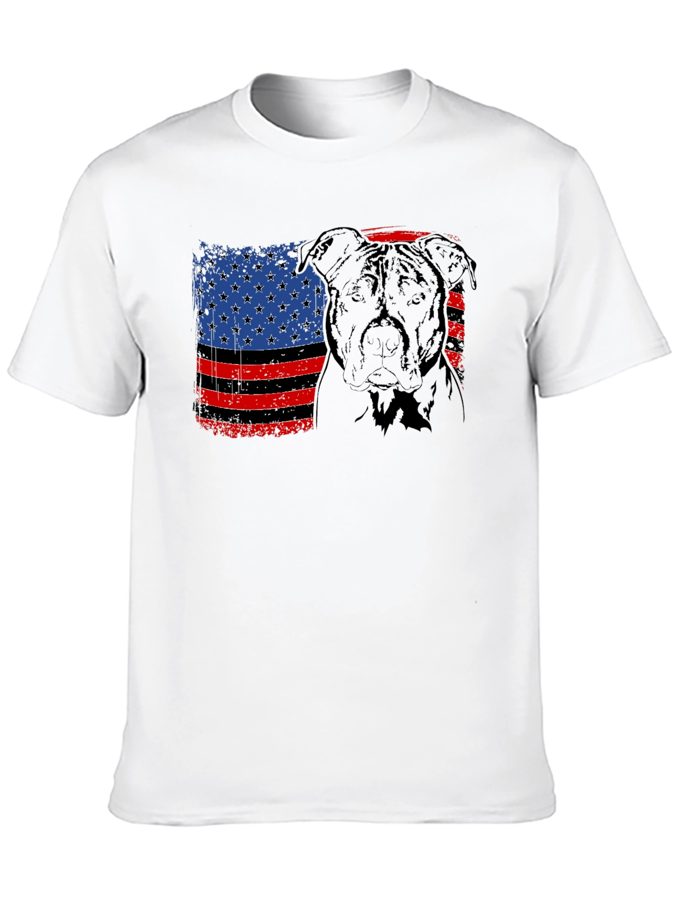 Patriotic Pitbull Flag T-Shirt – American Dog Lover Graphic Tee Gift