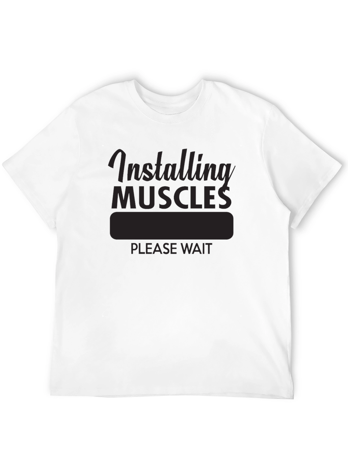 Installing Muscles T-Shirt - Funny Workout Gym Tee