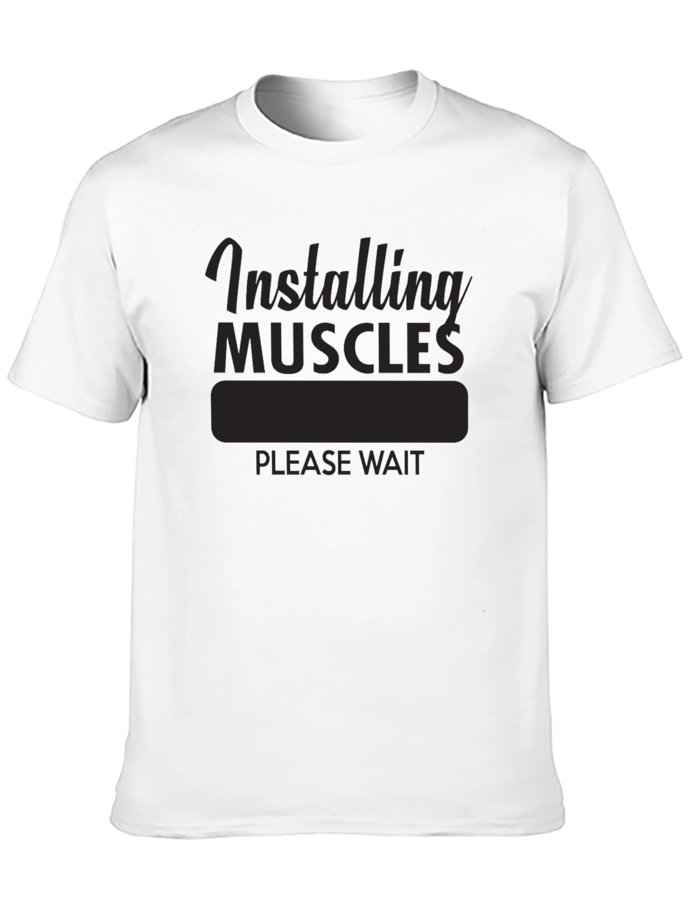 Installing Muscles T-Shirt - Funny Workout Gym Tee