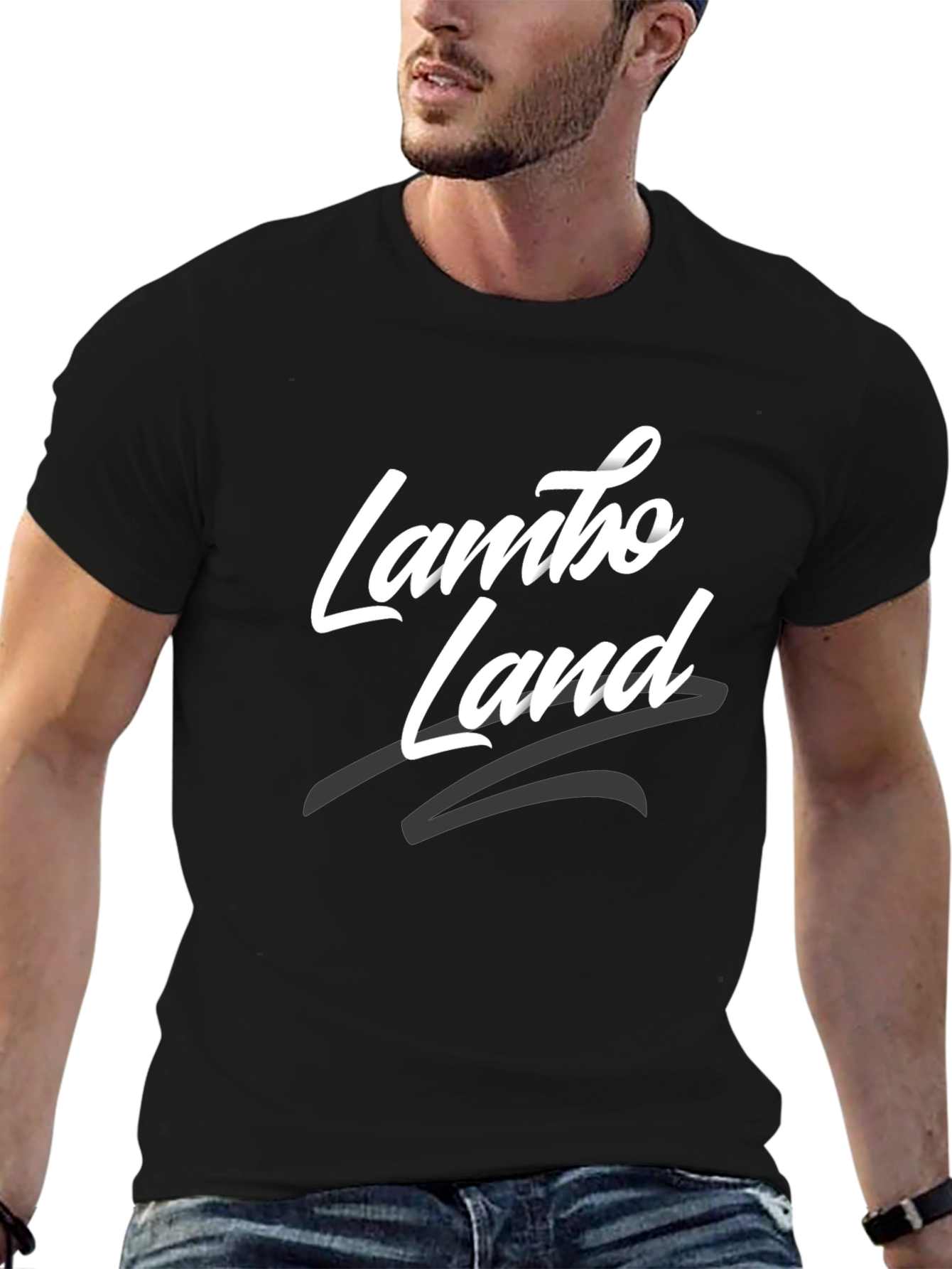 Lambo Land Black Graphic Tee