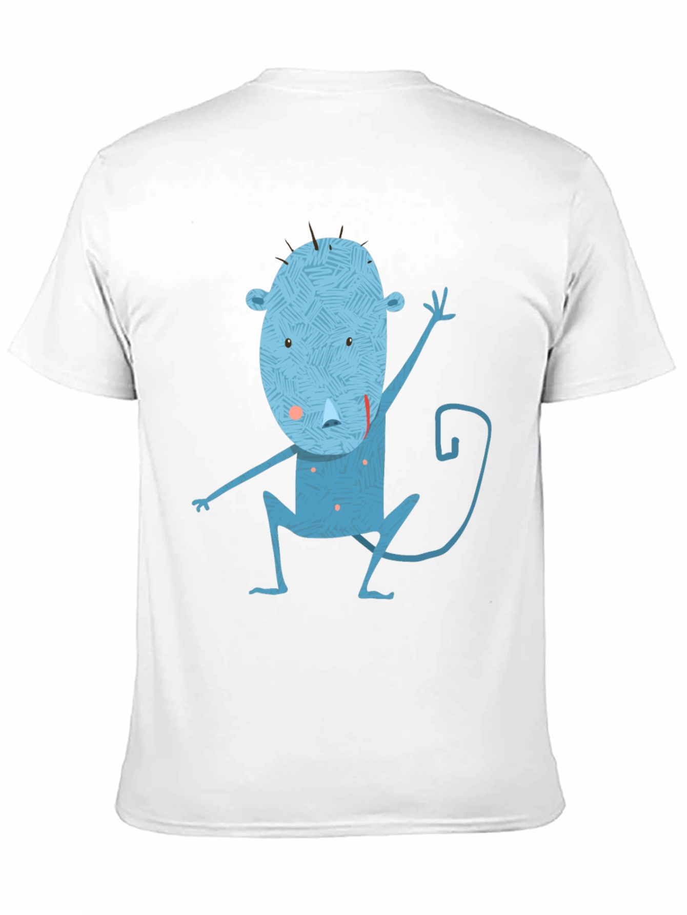 Blue Monkey Graphic Tee - Unique Mens Black T-Shirt